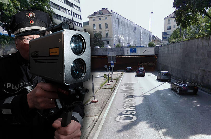 Bleifuß im Tunnel: Verkehrspolizisten erwischten am Sonntag einen Raser, der 86 km/h zu schnell unterwegs war.