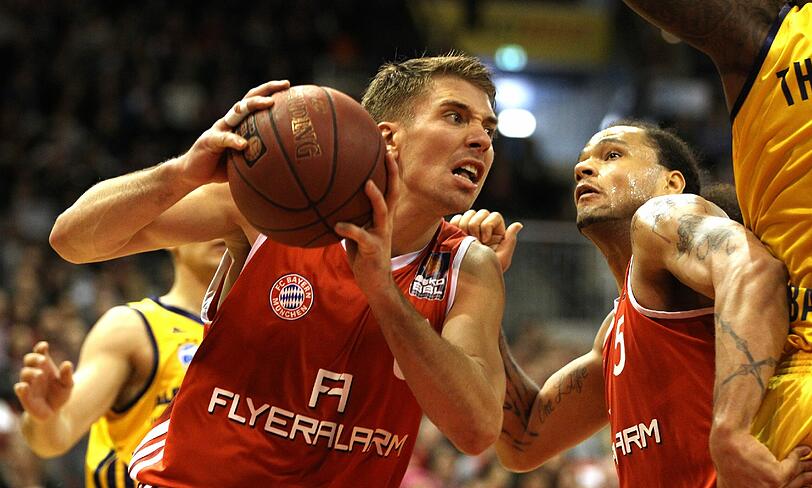 Die Bayern-Stars Chevon Troutman (rechts) und Steffen Hamann.
