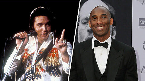 Elvis Presley verstarb bereits vor über 43 Jahren, Basketballer Kobe Bryant nicht einmal vor einem Jahr.