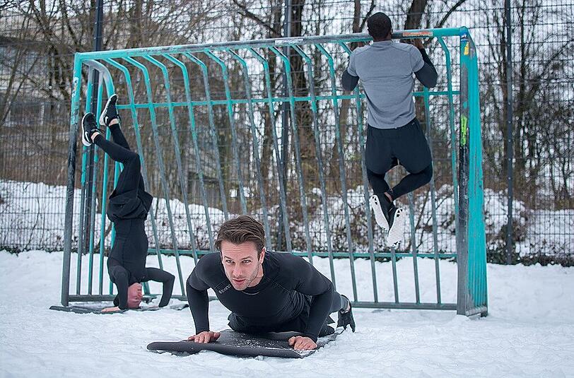 Möglichkeit zum Training findet sich immer und überall.