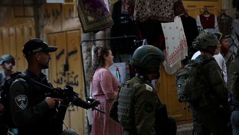 Israelische Soldaten in Hebron. (Archivbild)