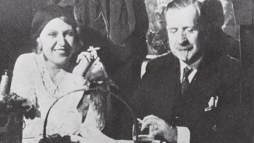 Nizza, 1930: Nelly Kröger und Heinrich Mann (27. März 1871, Lübeck bis 11. März 1950, Santa Monica).