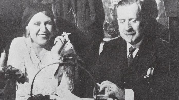 Nizza, 1930: Nelly Kröger und Heinrich Mann (27. März 1871, Lübeck bis 11. März 1950, Santa Monica).