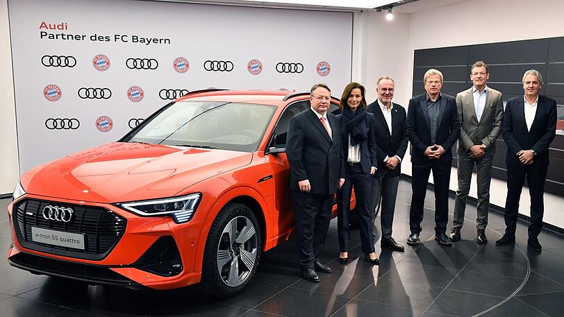 Alexander Seitz (Vorstand der AUDI AG für Finanz, China und Recht), Hildegard Wortmann (Vorständin der AUDI AG für Vertrieb und Marketing), Karl-Heinz Rummenigge (Vorstandsvorsitzender der FC Bayern München AG), Oliver Kahn (Mitglied des Vorstandes der FC Bayern München AG),  Andreas Jung (Vorstand für Marketing, Sponsoring und Events der FC Bayern München AG) und Jörg Wacker (Vorstand für Internationalisierung und Strategie der FC Bayern München AG)
