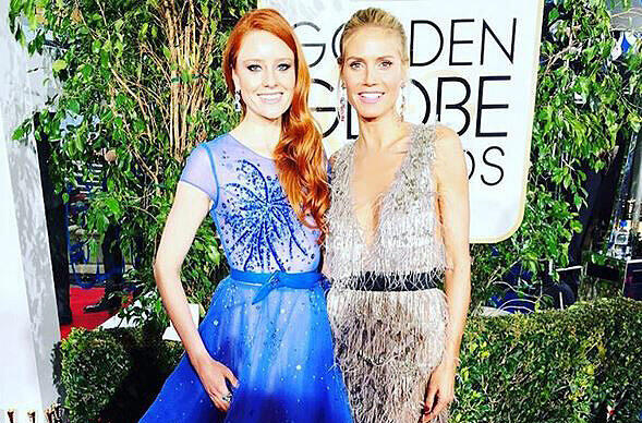 Barbara Meier und Heidi Klum bei den Golden Globes.