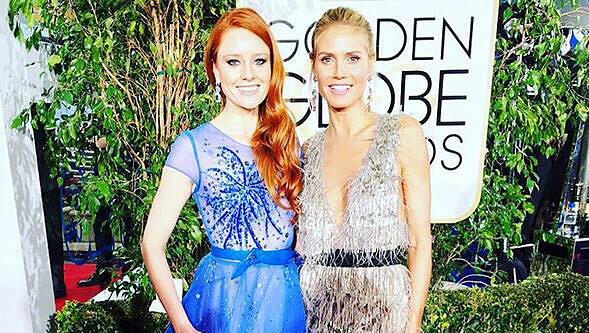 Barbara Meier und Heidi Klum bei den Golden Globes. Barbara Meier und Heidi Klum bei den Golden Globes.