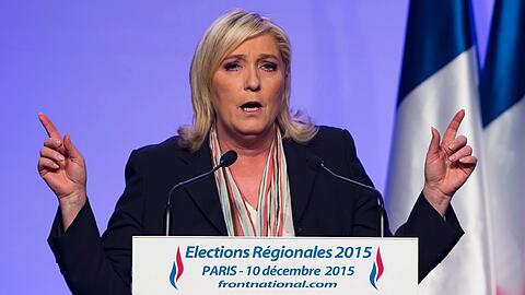 Marine Le Pen könnte in Frankreich profitierten oder aber komplett leer ausgehen.
