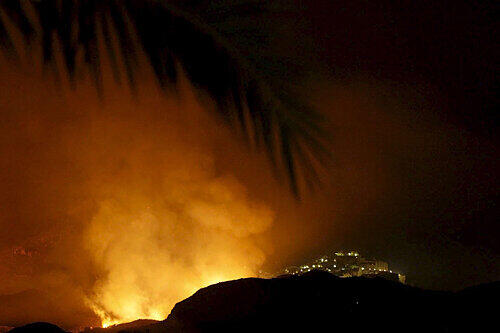 Waldbrand in Mojacar, Spanien