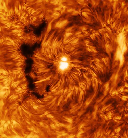 Titel des Bildes von Alastair Woodward (UK): "Unsere Sonne".