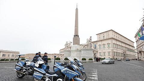 Blick auf den Präsidentenpalast Quirinale in Rom, wo der ukrainische Präsident Selenskyj mit dem italienischen Staatspräsidenten Mattarella zusammentreffen wird.