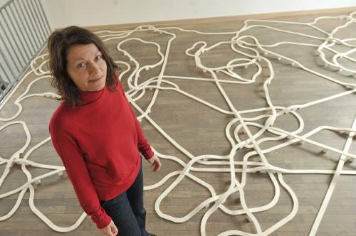 Straßen ohne Ziel: Dorothee Berkenheger in den Nürnberger Ausstellung.