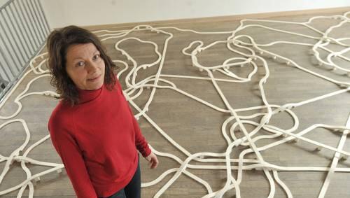 Straßen ohne Ziel: Dorothee Berkenheger in den Nürnberger Ausstellung. Straßen ohne Ziel: Dorothee Berkenheger in den Nürnberger Ausstellung.