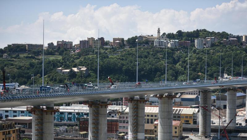 Blick auf die neue Brücke von Genua. Zur Einweihung sind knapp 500 Gäste geladen. Blick auf die neue Brücke von Genua. Zur Einweihung sind knapp 500 Gäste geladen.