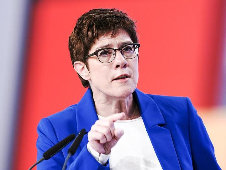 CDU-Chefin Annegret Kramp-Karrenbauer am 22 November beim Bundesparteitag in Leipzig.