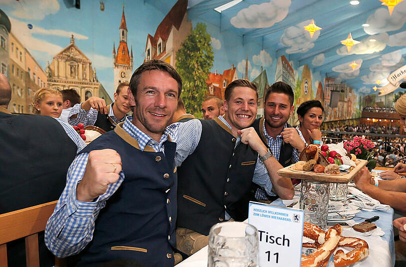 Trainer Markus von Ahlen, Vitus Eicher und Markus Steinhöfer.