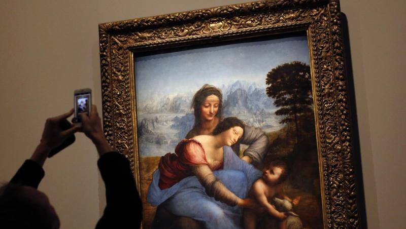 Bildnis der heiligen Anne von Leonardo Da Vinci im Louvre. Bildnis der heiligen Anne von Leonardo Da Vinci im Louvre.