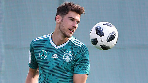 Erster WM-Einsatz: Neu-Bayer Leon Goretzka im Training der deutschen Nationalelf.