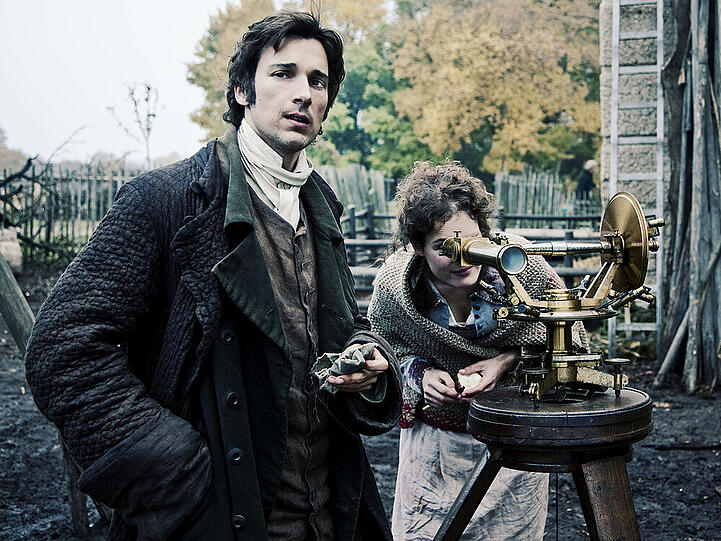 Carl Friedrich Gauß (Florian David Fitz) will die Flächen der Welt berechnen