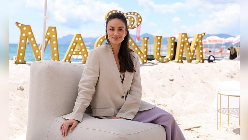 Janina Uhse auf dem Magnum-Event in Cannes. Janina Uhse auf dem Magnum-Event in Cannes.