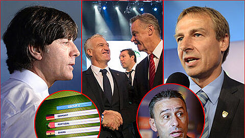 Das Wiedersehen: US-Coach Jürgen Klinsmann trifft auf die deutsche Mannschaft von Joachim Löw.