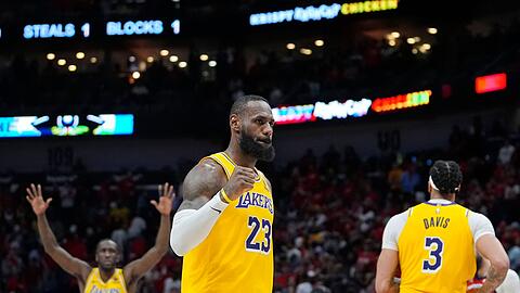 Los Angeles Lakers-Stürmer LeBron James war der zweitbeste Werfer der Partie.