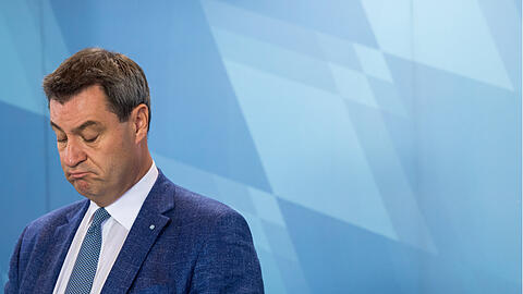 Weiter weit von der absoluten Mehrheit entfernt: Ministerpräsident Markus Söder (CSU).