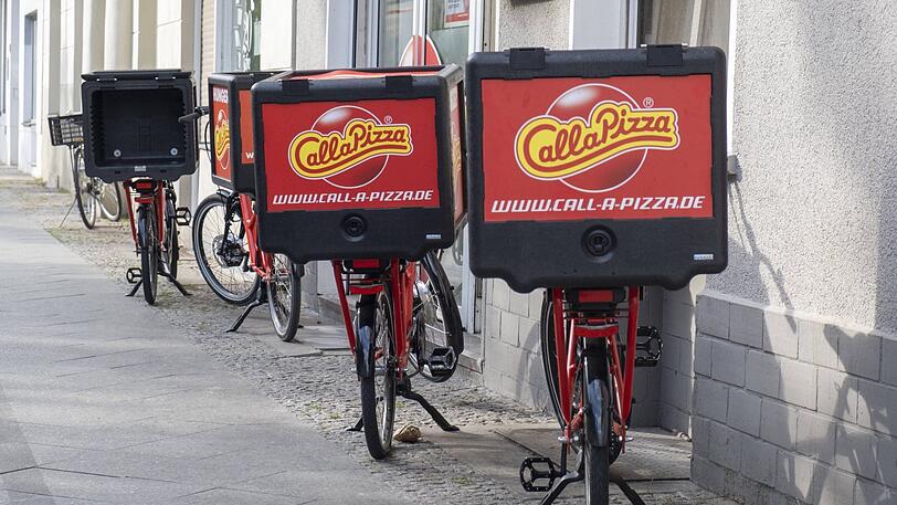 Fahrräder des Pizza-Lieferservice