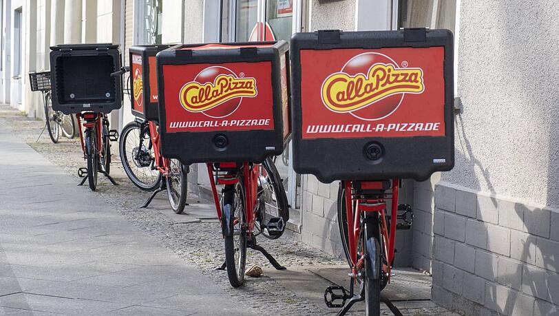 Fahrräder des Pizza-Lieferservice Fahrräder des Pizza-Lieferservice