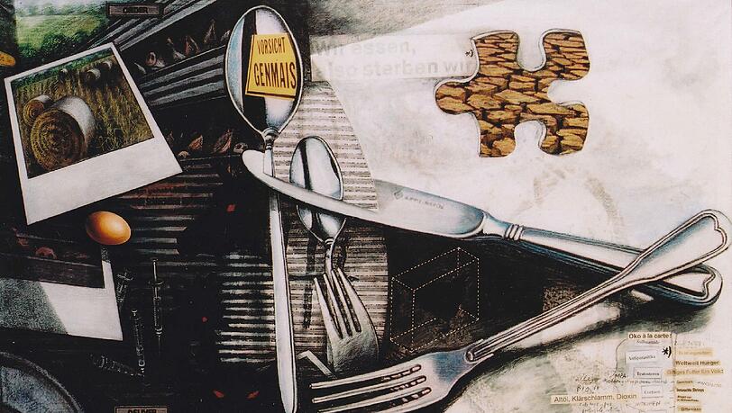 "Mahlzeit" heißt dieses Werk der Münchner Künstlerin Gabriele Stolz. "Mahlzeit" heißt dieses Werk der Münchner Künstlerin Gabriele Stolz.