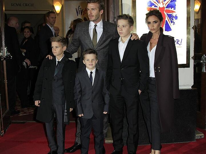 Fast komplett: Familie Beckham ohne die kleine Harper