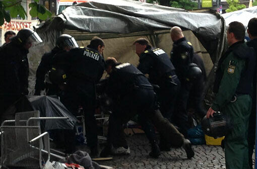 Polizeieinsatz am Rindermarkt.