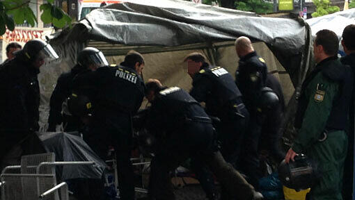 Polizeieinsatz am Rindermarkt. Polizeieinsatz am Rindermarkt.