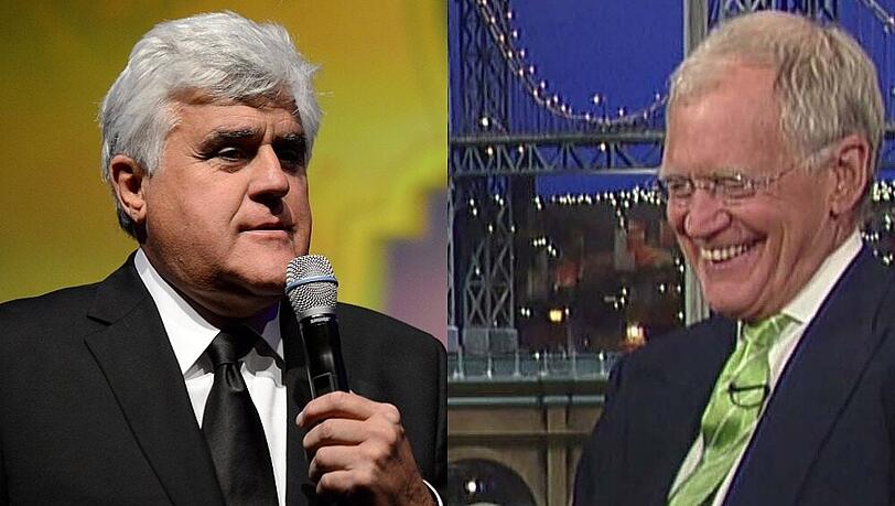 Ex-Kollegen: Jay Leno (li.) und David Letterman Ex-Kollegen: Jay Leno (li.) und David Letterman