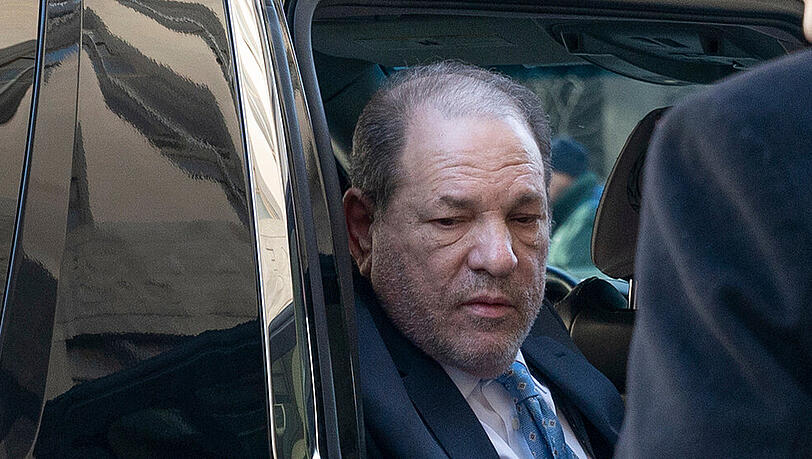 Harvey Weinstein bei der Ankunft am Gericht in New York. Harvey Weinstein bei der Ankunft am Gericht in New York.