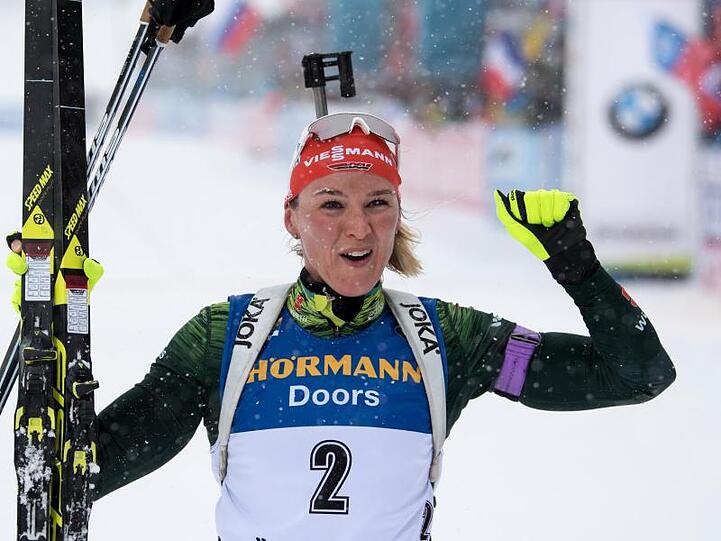 Verfolgungs-Weltmeisterin Denise Herrmann macht sich Hoffnungen auf einen Podestplatz im Sprint.