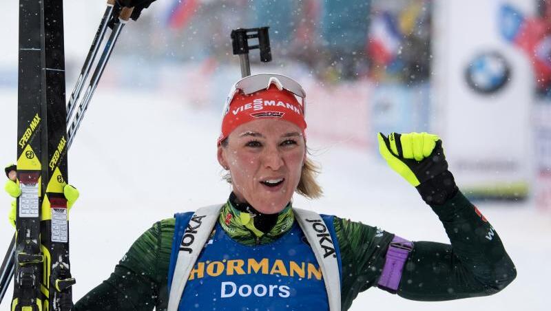 Verfolgungs-Weltmeisterin Denise Herrmann macht sich Hoffnungen auf einen Podestplatz im Sprint. Verfolgungs-Weltmeisterin Denise Herrmann macht sich Hoffnungen auf einen Podestplatz im Sprint.