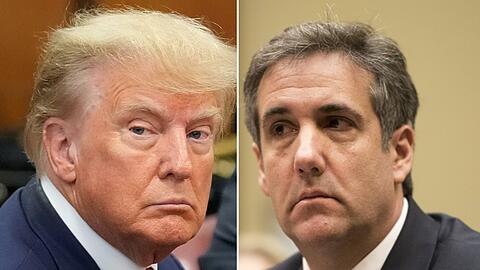 Donald Trump (l.) verklagt seinen ehemaligen Anwalt Michael Cohen.