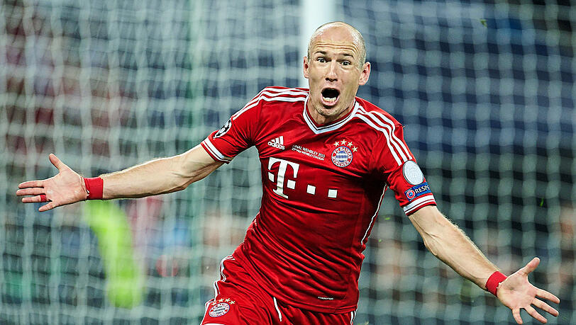 Das Drama, der Treffer, die Erlösung: Arjen Robben schießt den FC Bayern am 25. Mai 2013 zum Champions-League-Sieg gegen Borussia Dortmund. Fotos: imago, sampics/Augenklick, Andreas Gebert/dpa Das Drama, der Treffer, die Erlösung: Arjen Robben schießt den FC Bayern am 25. Mai 2013 zum Champions-League-Sieg gegen Borussia Dortmund. Fotos: imago, sampics/Augenklick, Andreas Gebert/dpa