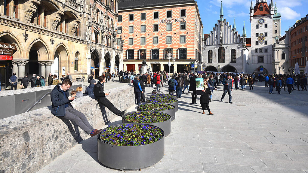 Blumen in der Stadt München leitet den Frühling ein Abendzeitung München