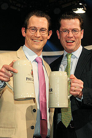 Könnten Brüder sein: Karl-Theodor zu Guttenberg und Stefan Murr