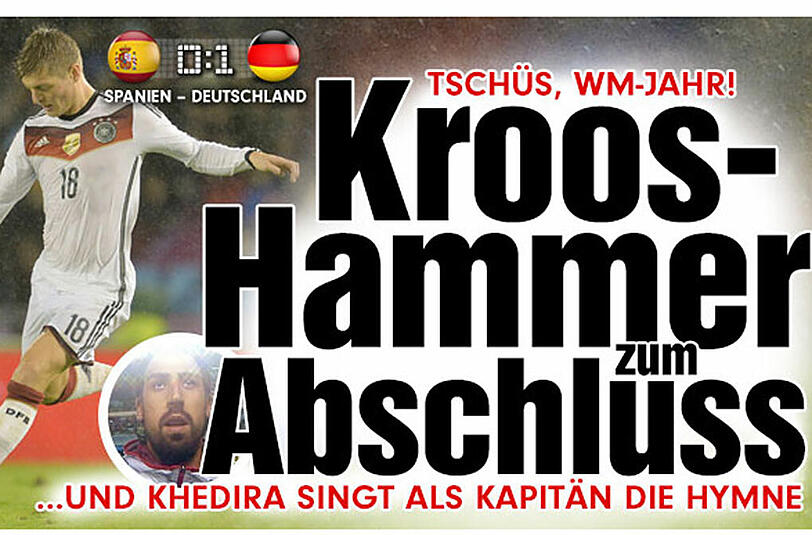 "Kroos-Hammer", schreibt Bild.de einen Tag nach dem Spanien-Sieg der DFB-Elf