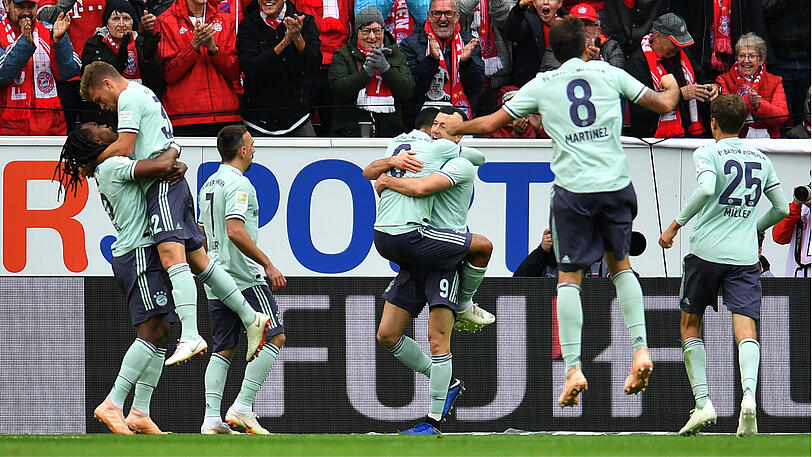 Müssen eine Einheit sein, um gegen die Dortmunder bestehen zu können: Die Stars des FC Bayern beim Spiel gegen Mainz.