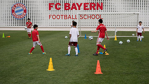 Die FC Bayern Fußballschule im chinesischen Qingdao.