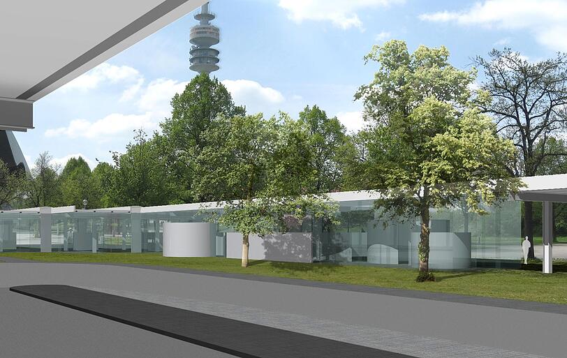 Die Visitenkarte des Olympiaparks: der ehemalige Busbahnhof.