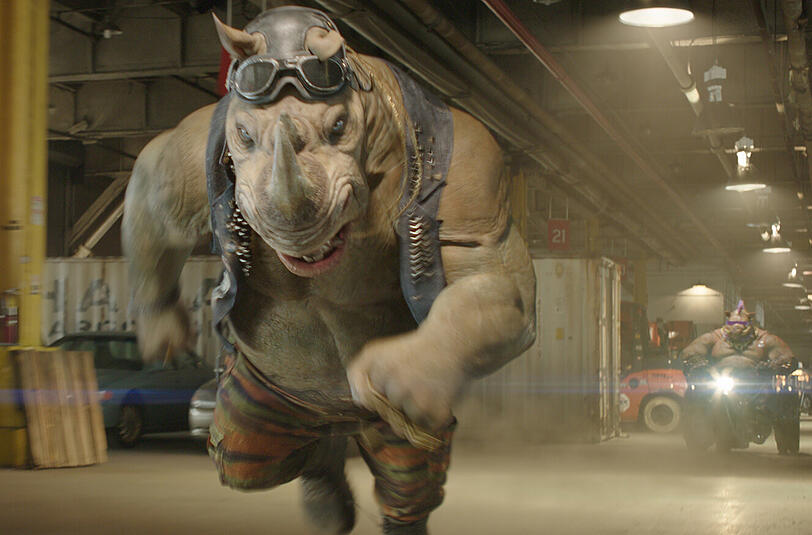 Dick und doof: Nashorn-Mutant Rocksteady ist eine der Figuren, auf die sich im Vorfeld viele Fans freuten.