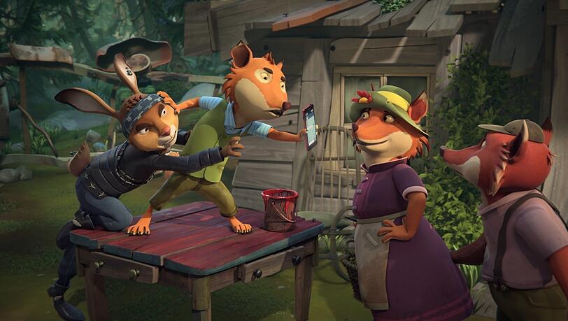 Hase Leo möchte die Fuchsbande beeinflussen, nur der kleine Ferdinand durchschaut sein doppeltes Spiel. Hase Leo möchte die Fuchsbande beeinflussen, nur der kleine Ferdinand durchschaut sein doppeltes Spiel.