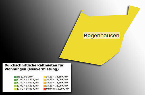 Mietspiegel 2013: Durchschnittliche Kaltmieten für Wohnungen in München (Neuvermietung)