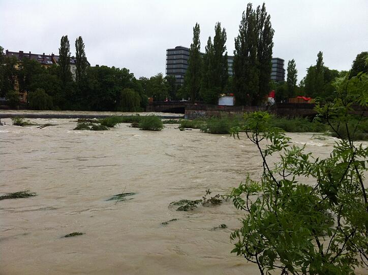 Tritt die Isar über die Ufer?
