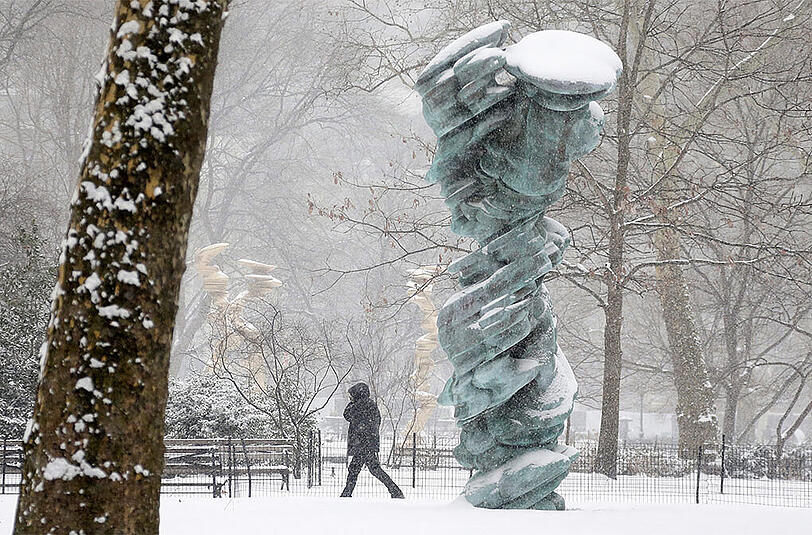Der Big Apple friert. Bilder von Schneesturm "Juno" aus der Millionenmetropole.