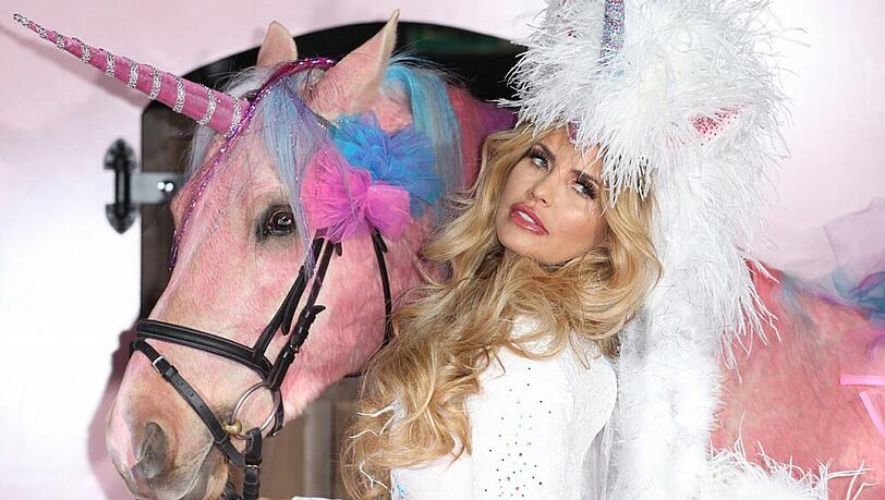 Katie Price ist berühmt für ihre Liebe zur Farbe Rosa. Sogar ihr Pferd färbte sie ein.
